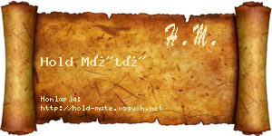 Hold Máté névjegykártya